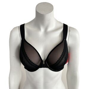 SPANX Bra Size 36C Black Bra-llelujah Illusion Lace Full Coverage